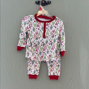 American Girl Red and Green Holiday Pajama Set
